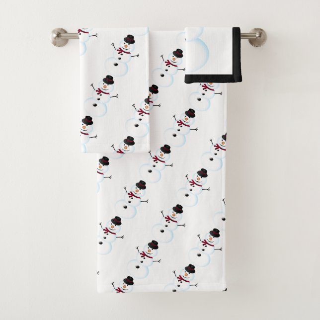 Conjunto De Toalhas Cute Snowman (Insitu)