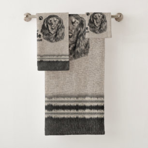 Conjunto De Toalhas Dachshund art quando tudo falha aspas