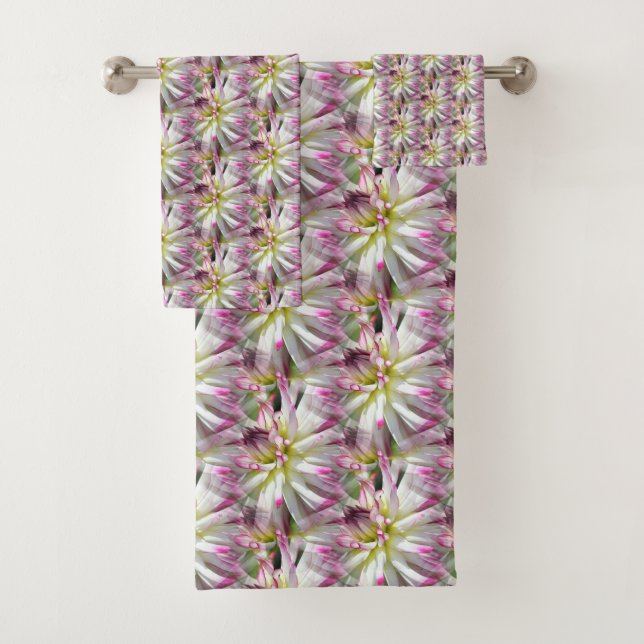 Conjunto De Toalhas Dahlia Branca - Padrão Flor (Insitu)