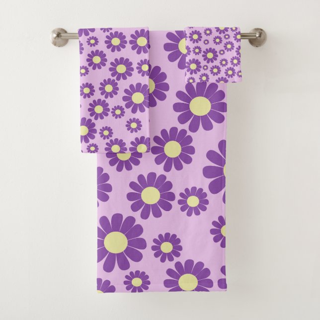 Conjunto De Toalhas Daisy Purple Lilac (Insitu)