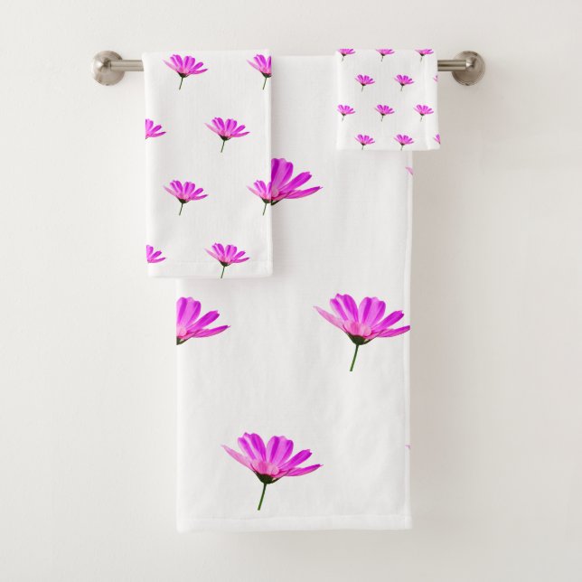 Conjunto De Toalhas Daisy Rosa (Insitu)