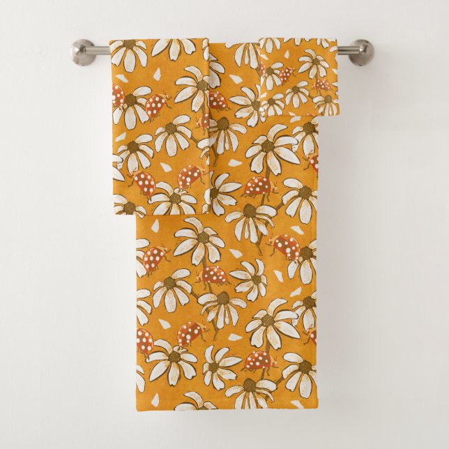 Conjunto De Toalhas Daisys e ladybugs (Insitu)