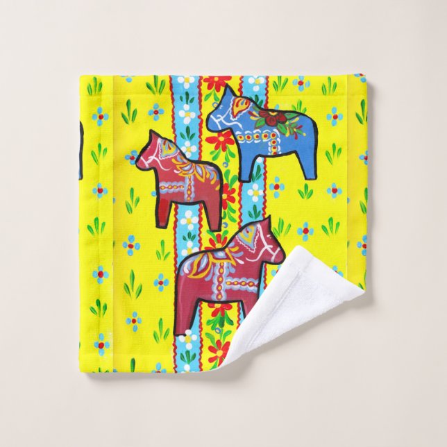 Conjunto De Toalhas Dala Horse Bath (Pano de lavar)