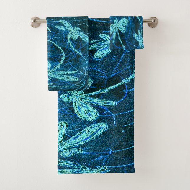 Conjunto de Toalhas Dança Libélula Azul Tango (Insitu)