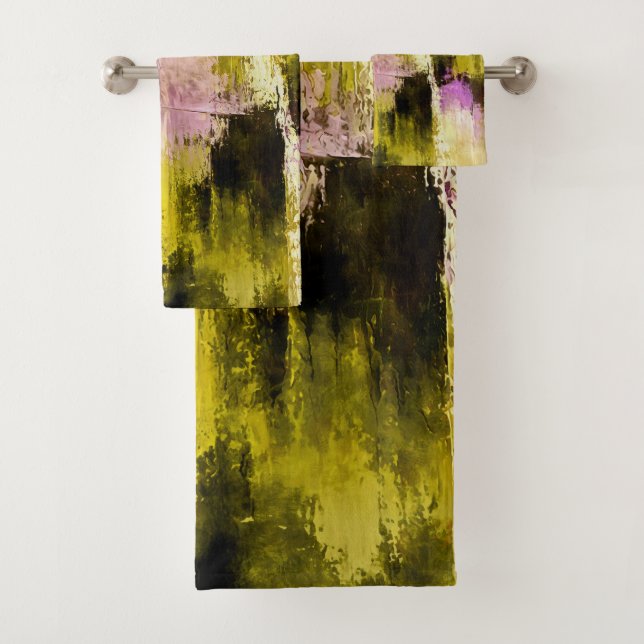 Conjunto De Toalhas Dançando Através de Violeta Expressivo Moderno Abs (Insitu)