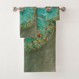 Conjunto De Toalhas Dançarinos no verde por Edgar Degas