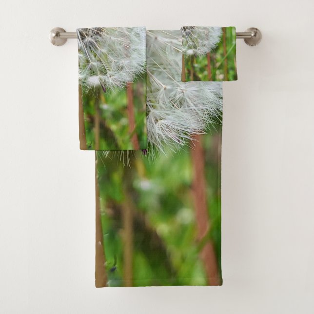 Conjunto De Toalhas Dandelion Perfeito – Fotografia Macro Botânica (Insitu)