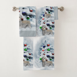 Conjunto De Toalhas Dandie Dinmont Terrier Christmas