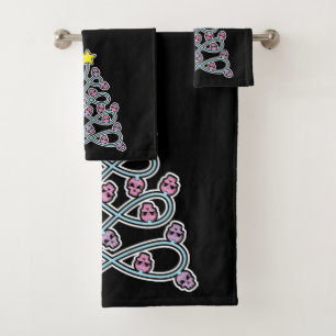 Conjunto de Toalhas de Árvore de Natal Gótica