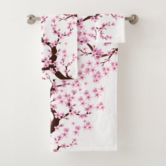 conjunto de toalhas de árvore sakura (Insitu)