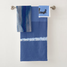 conjunto de toalhas de aviões de guerra