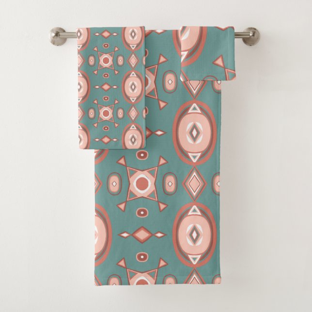 Conjunto de toalhas de baia geométrica do Boho Ter (Insitu)