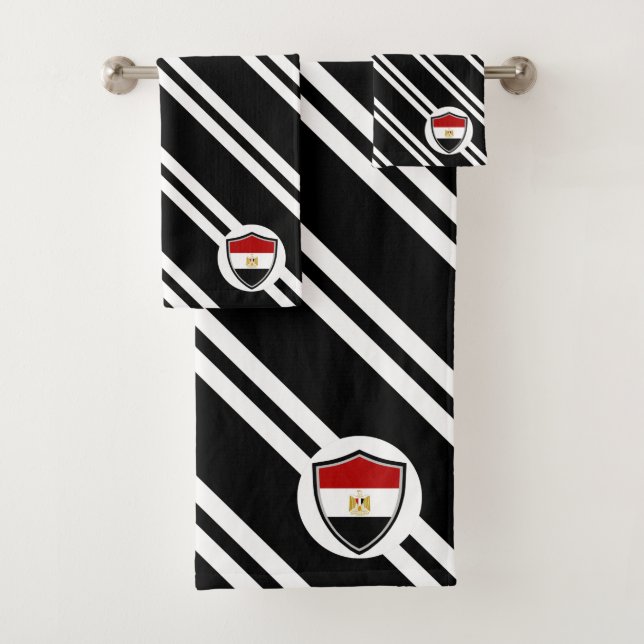 Conjunto de toalhas de bandeiras do escudo egípcio (Insitu)