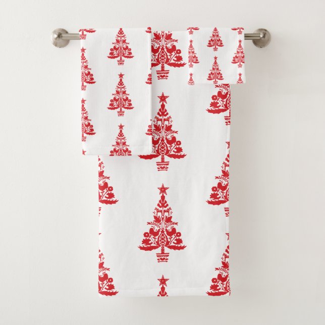 Conjunto de toalhas de banheira de Natal escandina (Insitu)