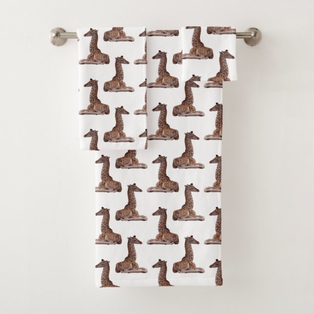 Conjunto de Toalhas de Banheiro Baby Giraffe Frenz (Insitu)
