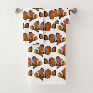 Conjunto de Toalhas de Banheiro Clownfish Frenzy