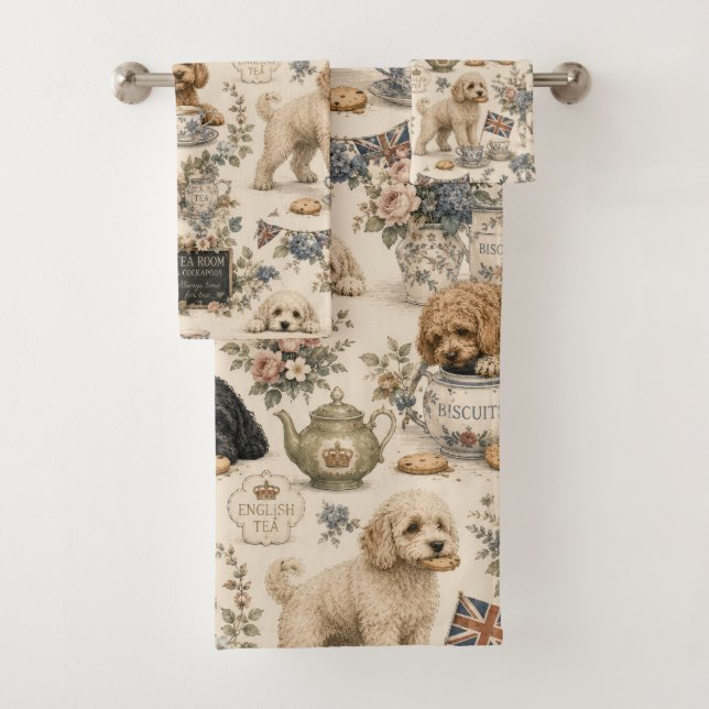 Conjunto de Toalhas de Banheiro Cockapoo Sala de C (Insitu)