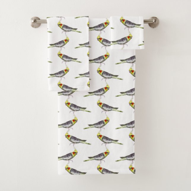 Conjunto de toalhas de Banheiro Cockatiel Frenzy (Insitu)
