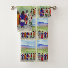Conjunto de Toalhas de Banheiro da Celebração Indi