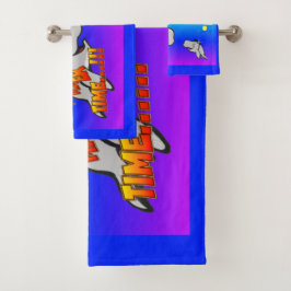 Conjunto de Toalhas de Banheiro de Baleias de Verã