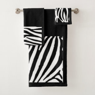 Conjunto de Toalhas de Banheiro de Impressão Zebr