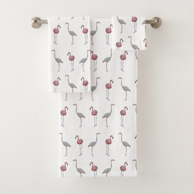 Conjunto de Toalhas de Banheiro Flamingo Frenzy (Insitu)