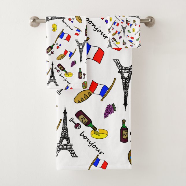 Conjunto de Toalhas de Banheiro Francesas com Esta (Insitu)