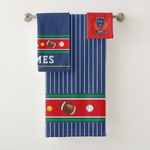 Conjunto de Toalhas de Banheiro Multiesportivas do