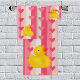 Conjunto de Toalhas de Banheiro Pato de Borracha R