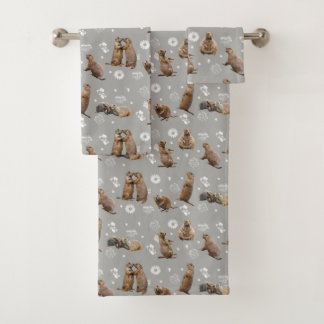 Conjunto de Toalhas de Banheiro Prairie Dog Party