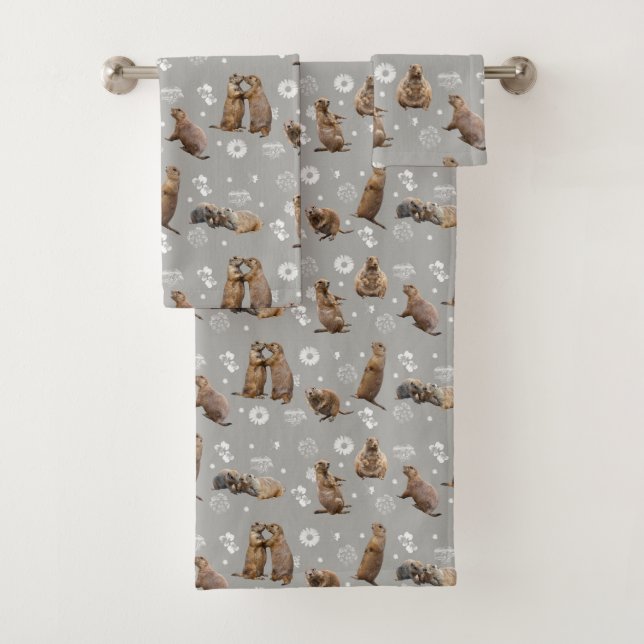 Conjunto de Toalhas de Banheiro Prairie Dog Party  (Insitu)