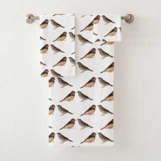 Conjunto de Toalhas de Banheiro Zebra Finch Frenzy