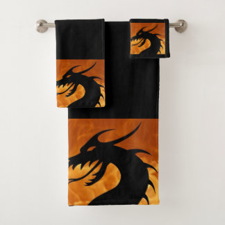 Conjunto de Toalhas de Banheiros Dragões