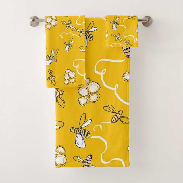 Conjunto de Toalhas de Banho Abelhas Melíferas (Insitu)