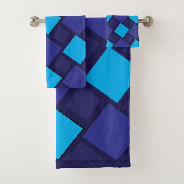 Conjunto de Toalhas de Banho Blue Diamond Geométri (Insitu)