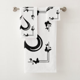 Conjunto de Toalhas de Banho "Borboleta & Coração"
