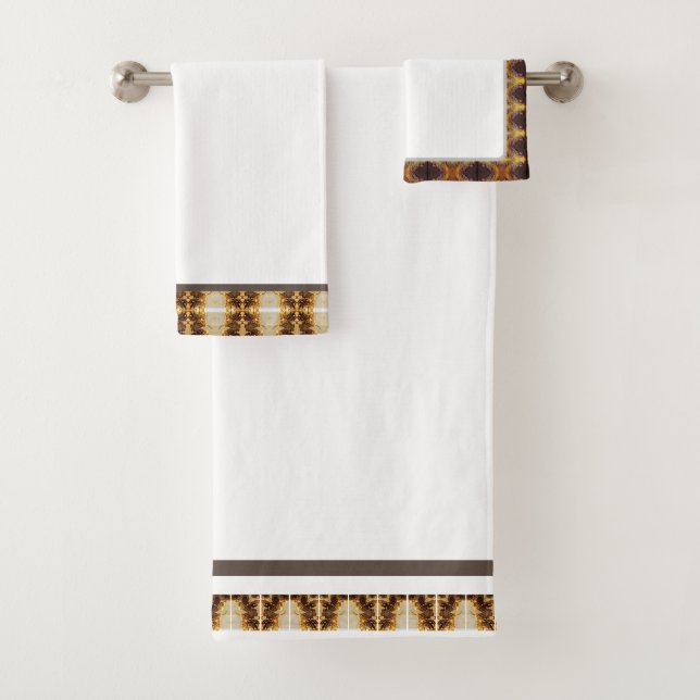 Conjunto de toalhas de banho brancas elegantes (Insitu)