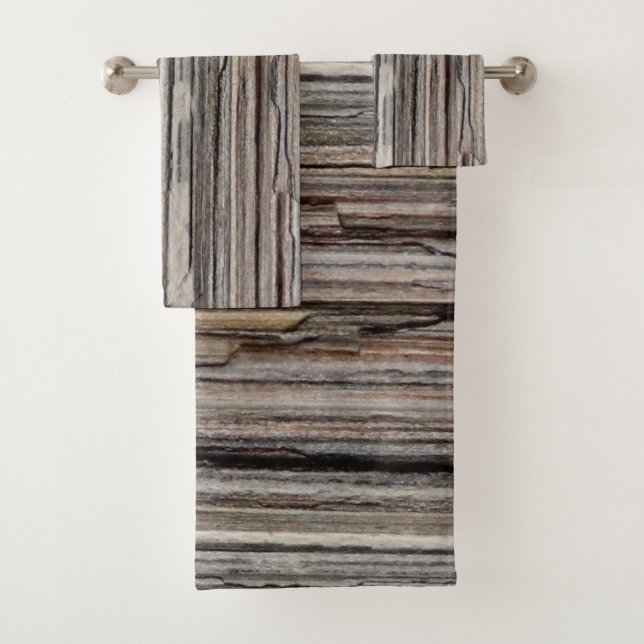 Conjunto de toalhas de banho com camada de rocha d (Insitu)