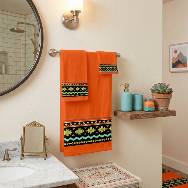 Conjunto de toalhas de banho com design tribal bri (Criador carregado)