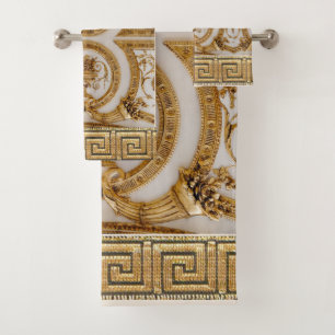 Conjunto de toalhas de banho com estampa barroca d