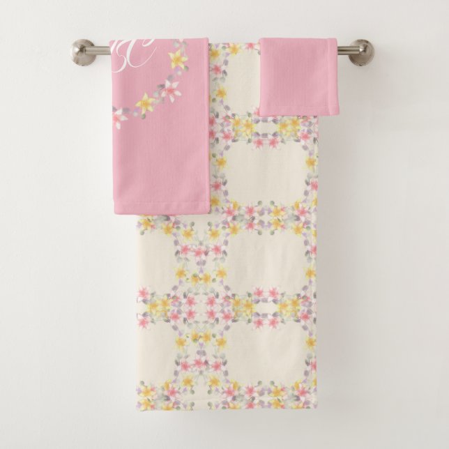 Conjunto de Toalhas de Banho com Estampa Floral Ro (Insitu)