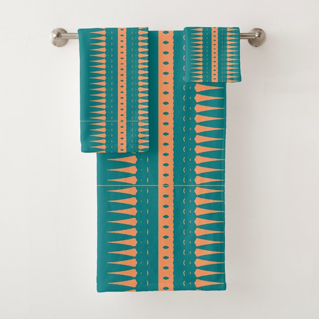Conjunto de Toalhas de Banho com Estampa Geométric (Criador carregado)