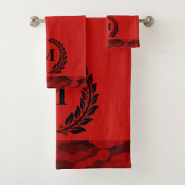 Conjunto de Toalhas de Banho com Monograma e Camuf