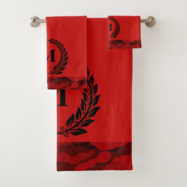 Conjunto de Toalhas de Banho com Monograma e Camuf (Insitu)