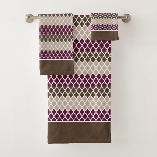 conjunto de toalhas de banho com padrão de renda l (Insitu)
