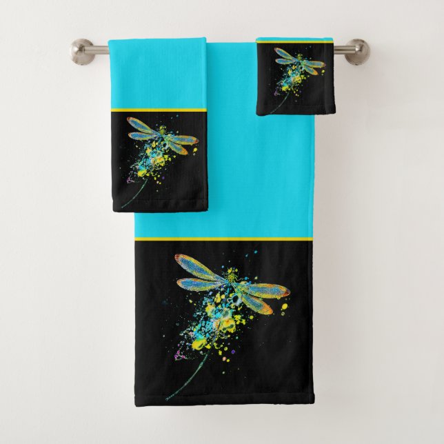 Conjunto de Toalhas de Banho com respingos de Libé (Insitu)