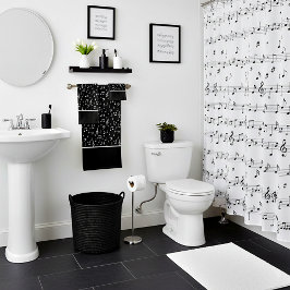 conjunto de toalhas de banho com símbolos musicais