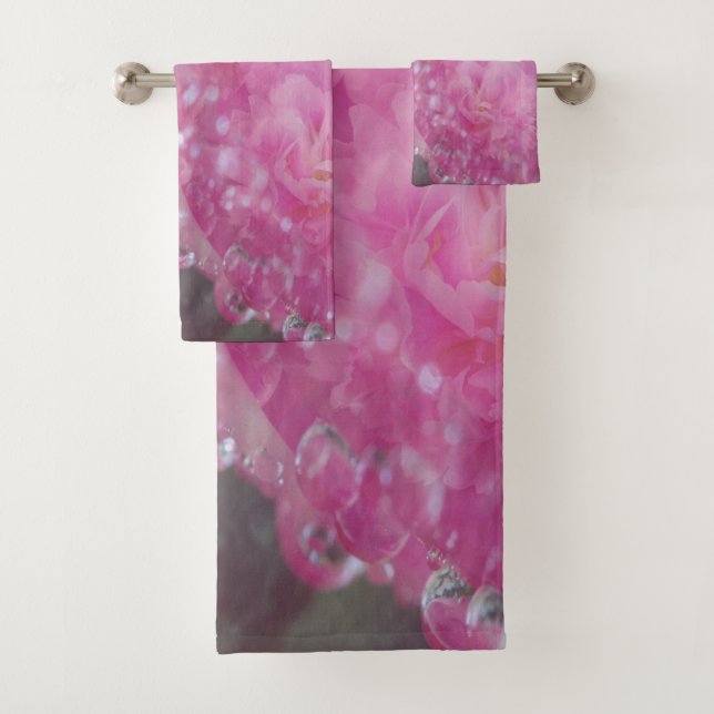 Conjunto de Toalhas de Banho Coral, Grama e Flores (Insitu)