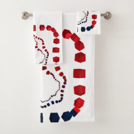 Conjunto de toalhas de banho cortadas em três vias