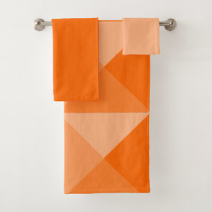 Conjunto de Toalhas de Banho das Pirâmides Laranja